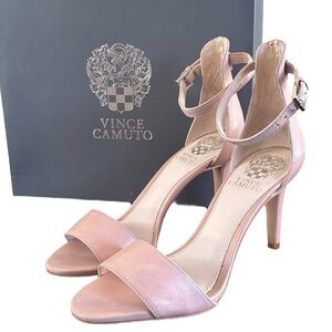 Vince Camuto Court light pink open toe ankle strap, heels, stilettos sandals 6.5